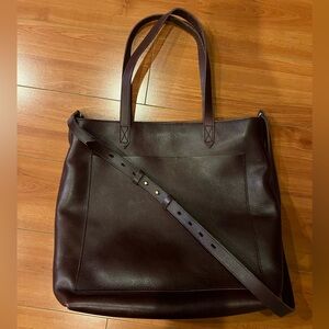 GUC Madewell The Zip-Top Medium Transport Tote in Dark Currant